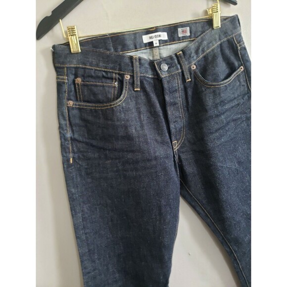 Re/Done Jean Mens 32x33 Blue Straight Fit Button Fly Made In The USA New - Picture 4 of 9